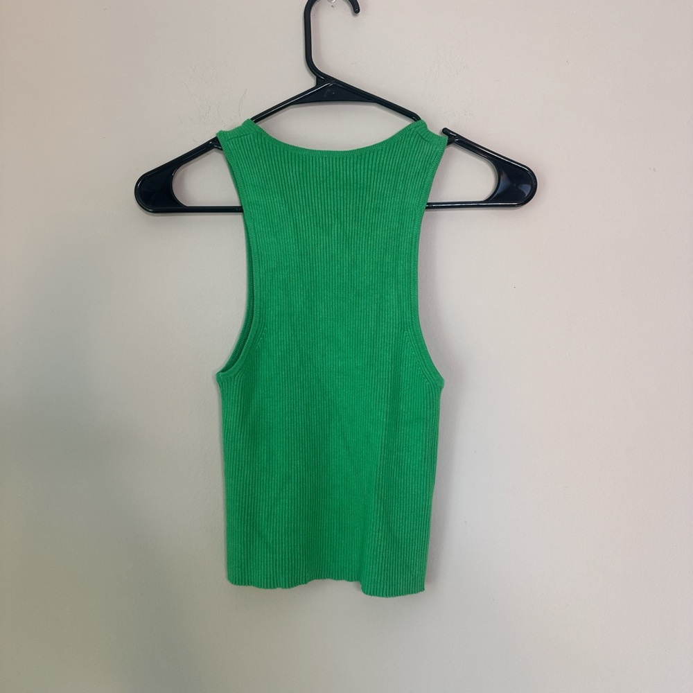 Mango Green Ribbed Tank Top - Picture 2 of 2
